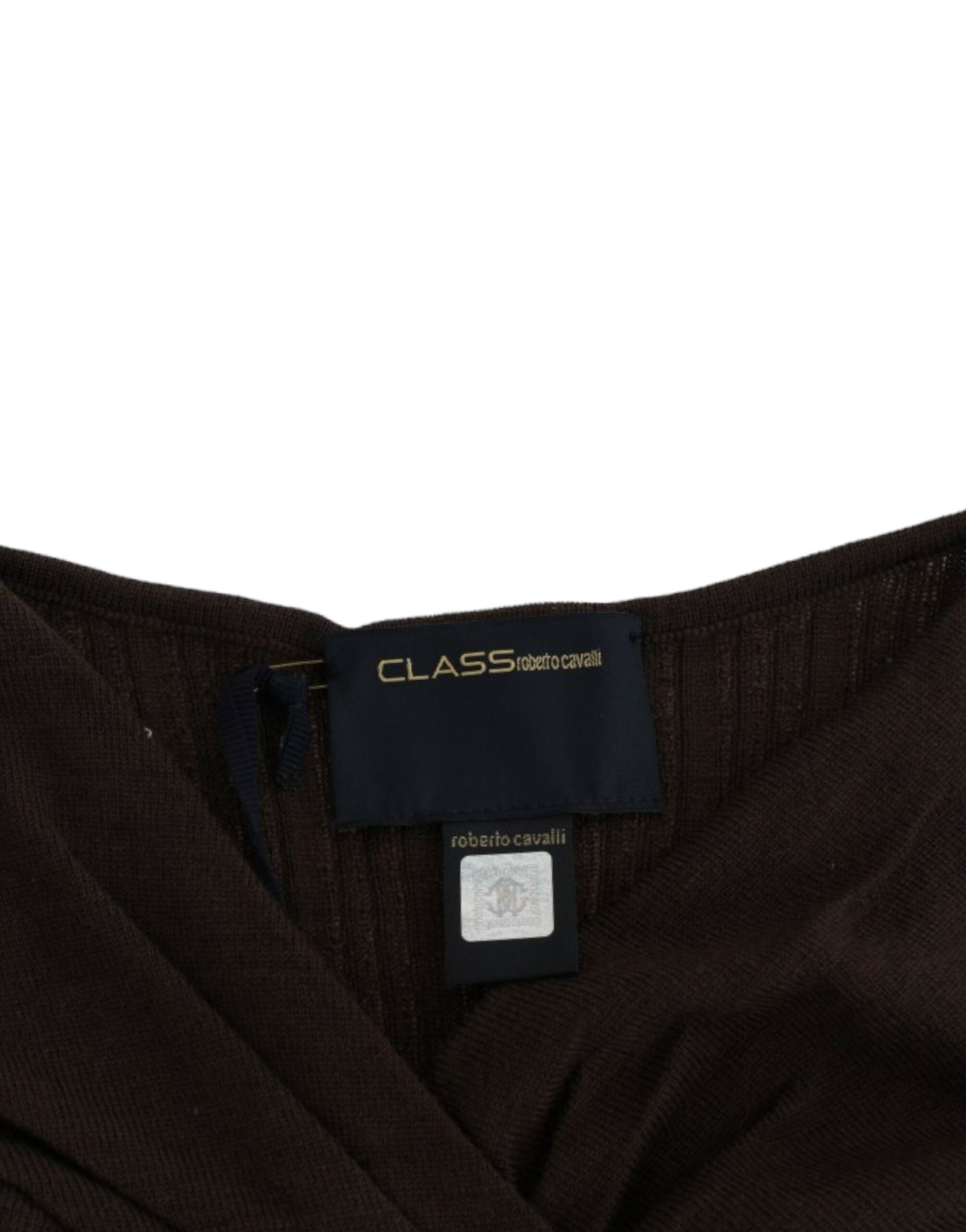 Cavalli Brown Wool Knit Sweater