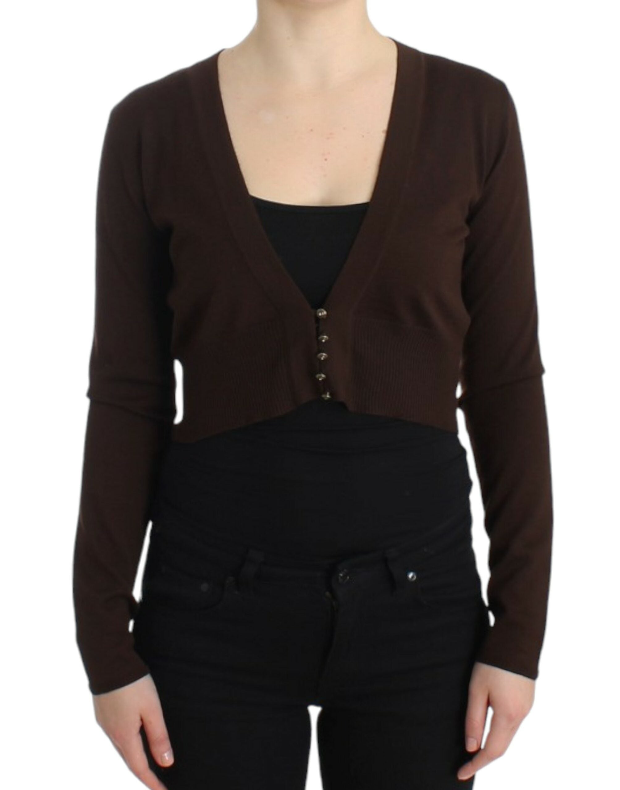 Cavalli Brown Wool Cardigan