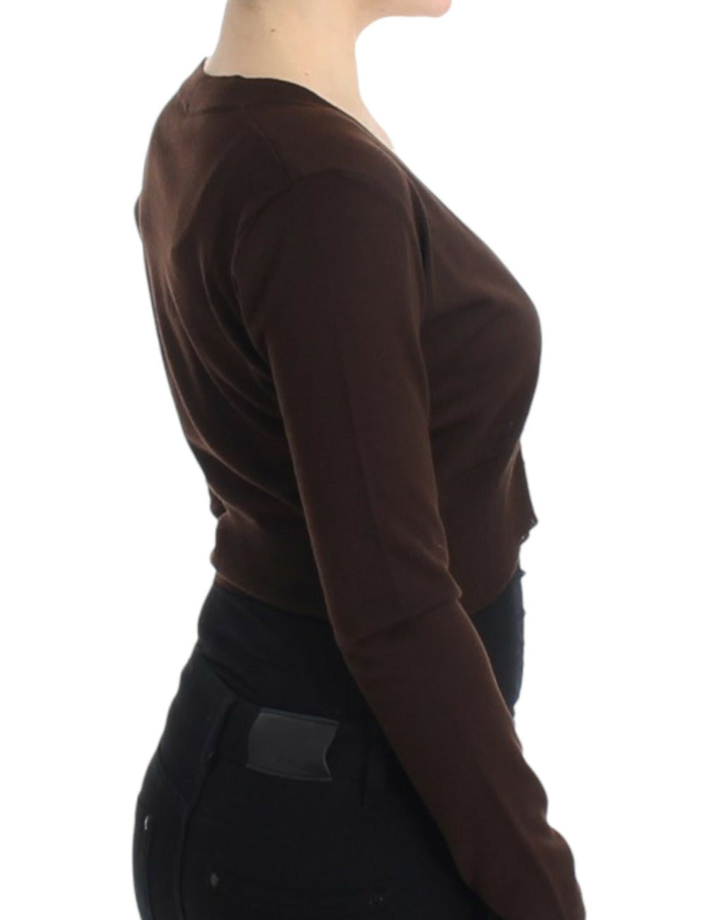 Cavalli Brown Wool Cardigan