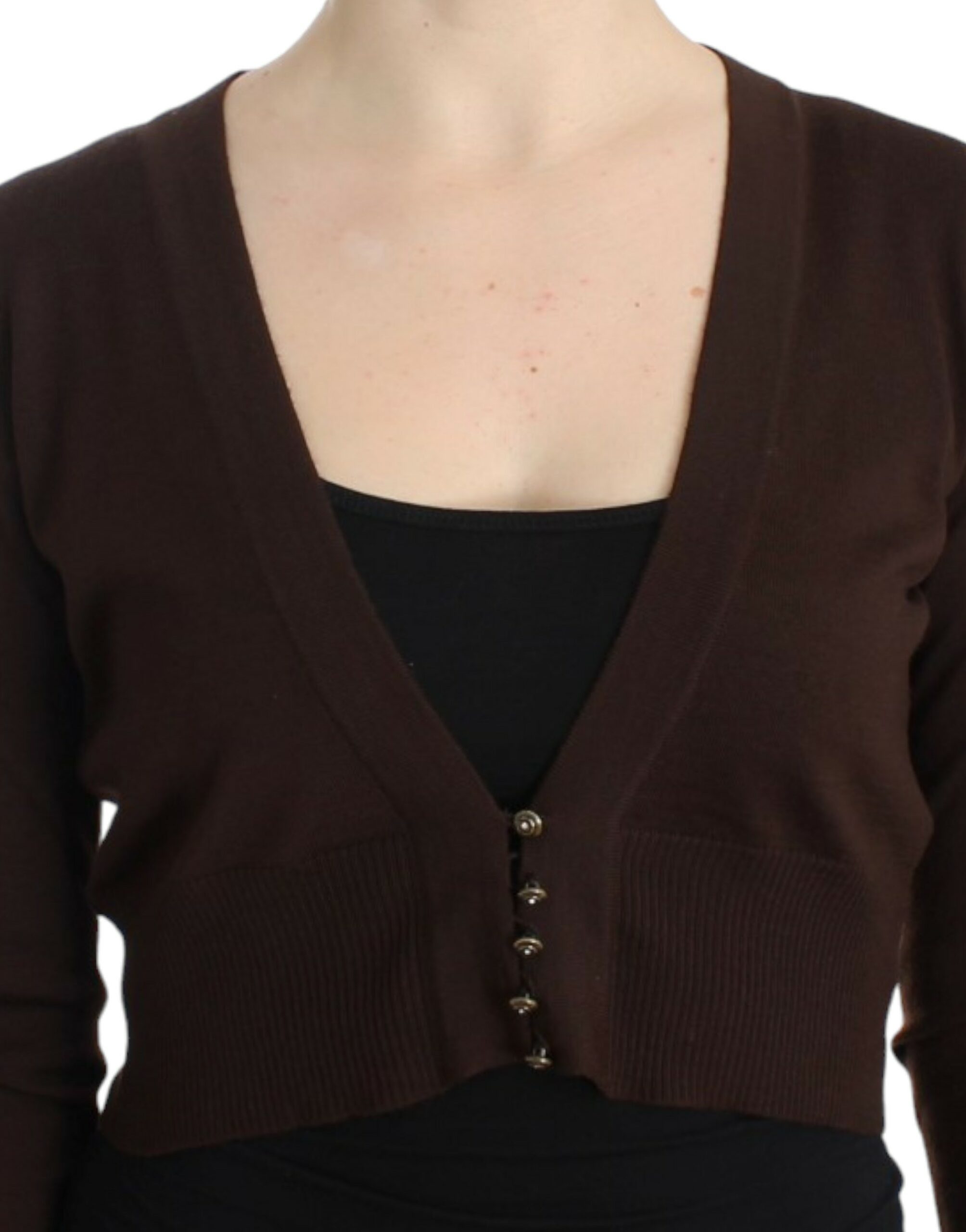 Cavalli Brown Wool Cardigan