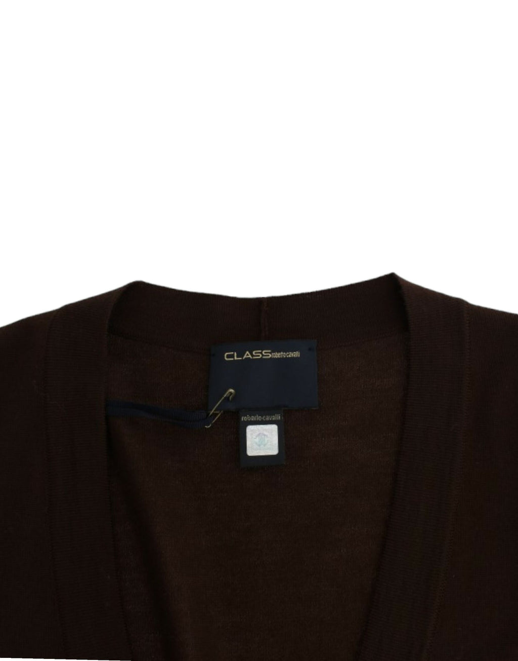 Cavalli Brown Wool Cardigan
