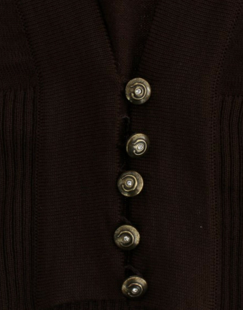 Cavalli Brown Wool Cardigan