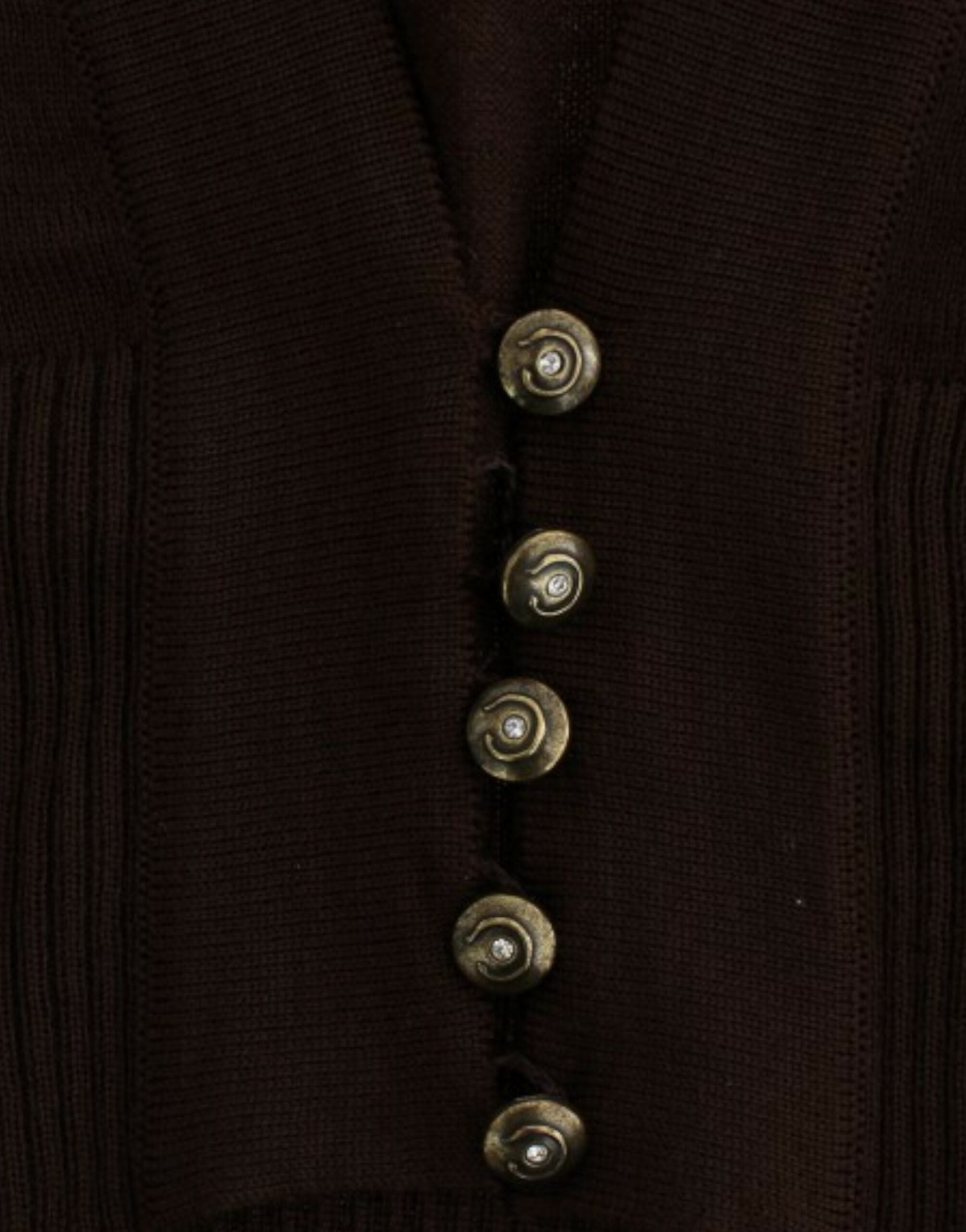Cavalli Brown Wool Cardigan
