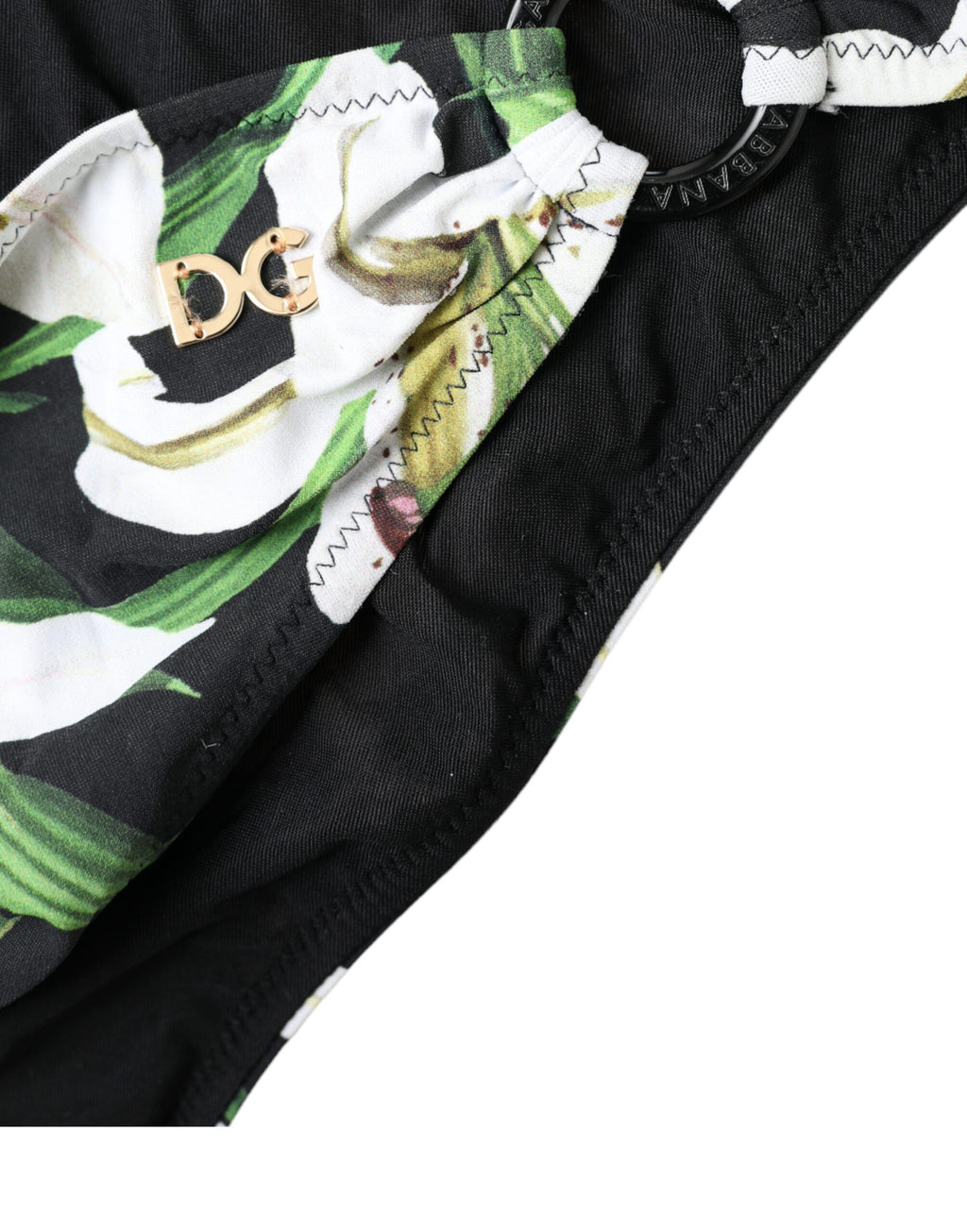 Dolce & Gabbana Schwarze Lily Print Bademode Bottom Beachwear Bikini