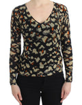 Cavalli Multicolor V-Neck Wool Sweater