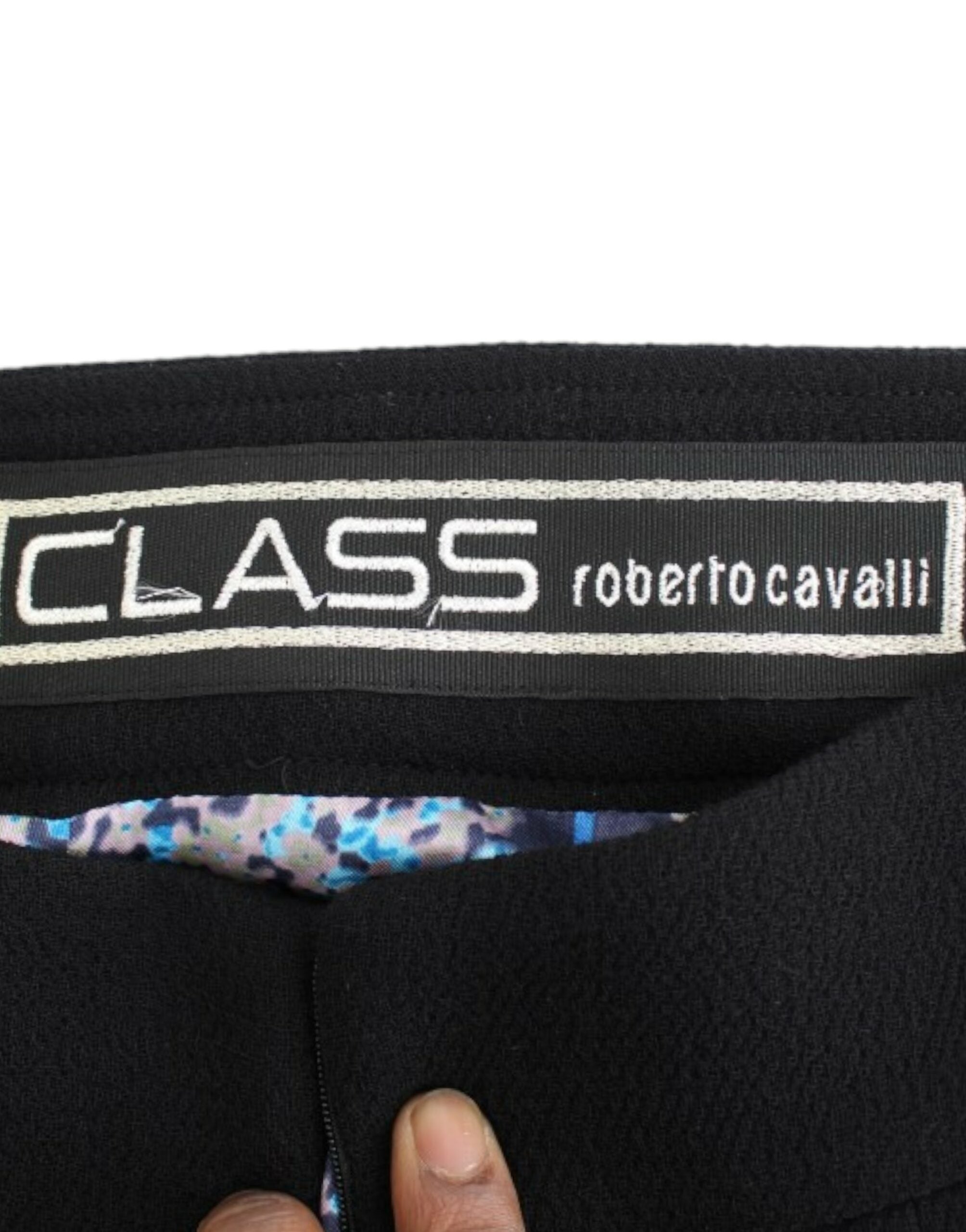 Cavalli Schwarzer Bleistiftrock aus Wolle