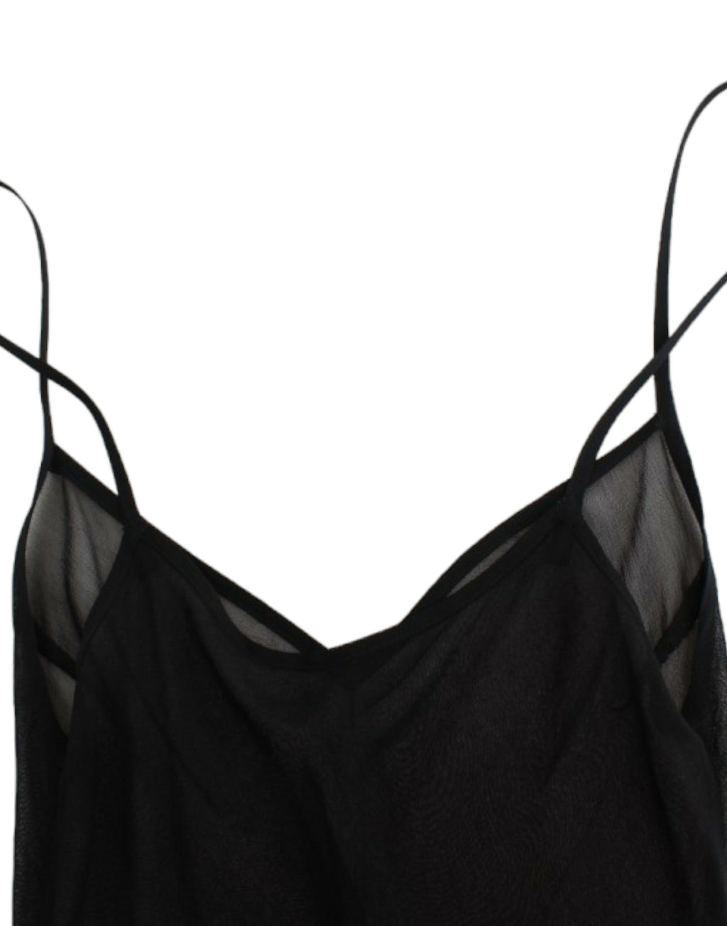 Cavalli Black Long-Sleeved Silk Dress
