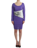 Cavalli Lila langärmeliges Kleid