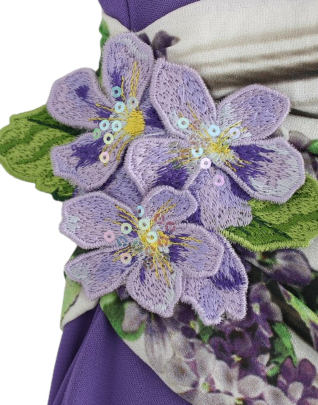 Cavalli Lila langärmeliges Kleid