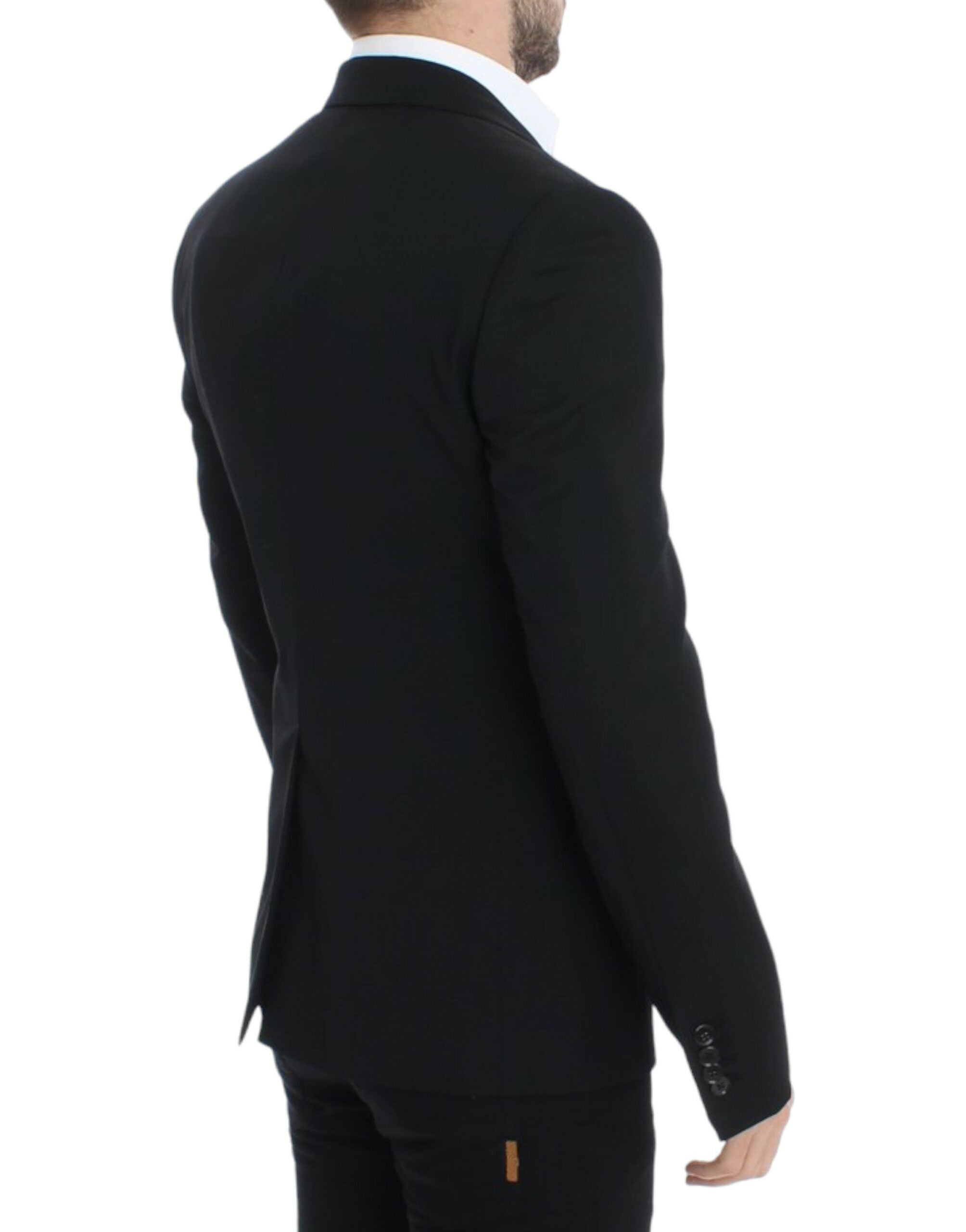 Dolce & Gabbana Schwarzer schmal geschnittener Wollblazer