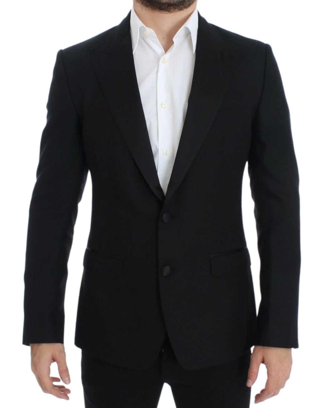 Dolce & Gabbana SICILIA Black Wool-Silk Blazer