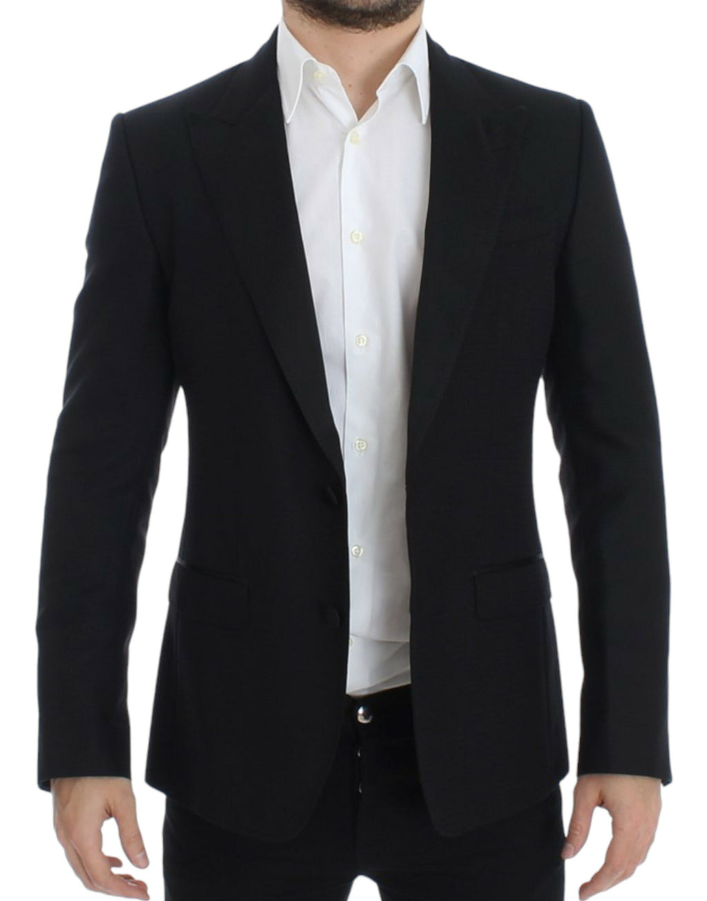 Dolce & Gabbana SICILIA Black Wool-Silk Blazer