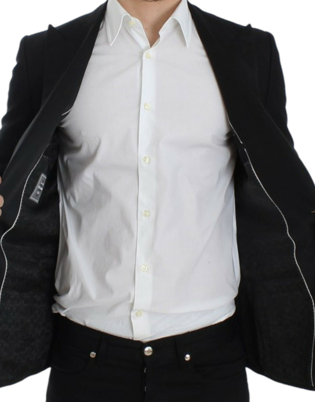 Dolce & Gabbana SICILIA Black Wool-Silk Blazer