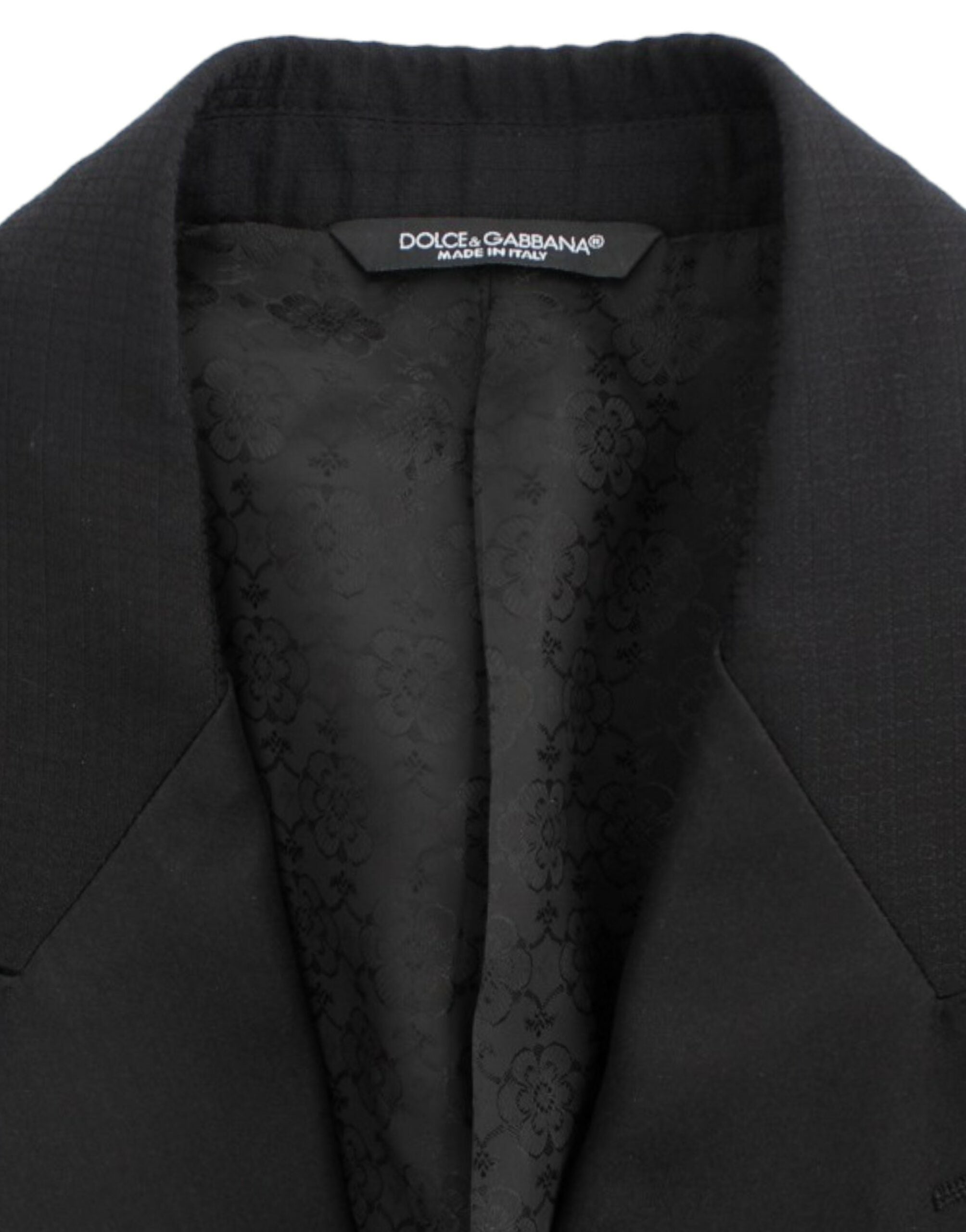 Dolce & Gabbana SICILIA Black Wool-Silk Blazer