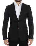 Dolce & Gabbana Black Slim-Fit Silk Blazer
