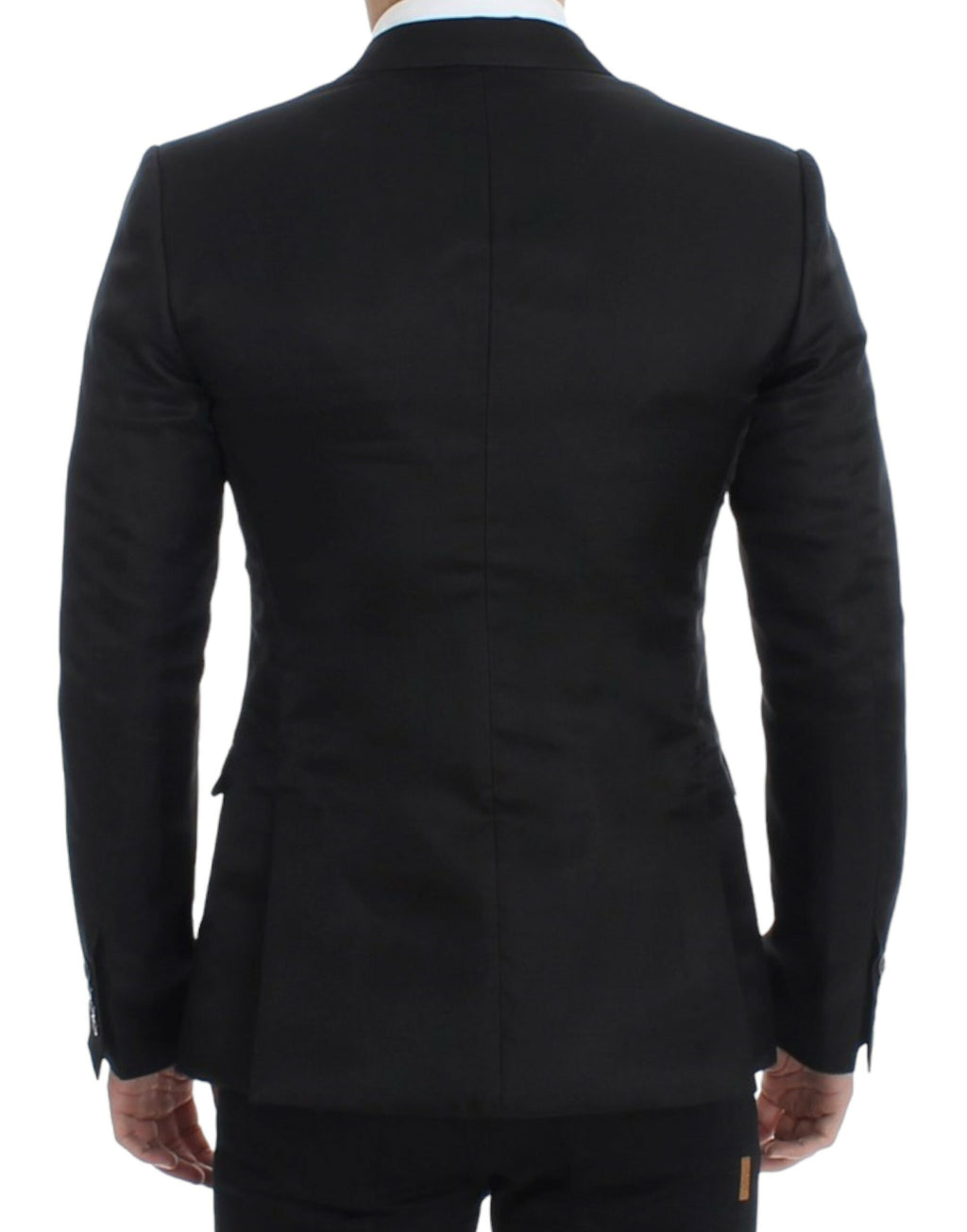 Dolce & Gabbana Black Slim-Fit Silk Blazer