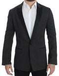 Dolce & Gabbana Schwarzer schmaler MARTINI Blazer aus Wolle