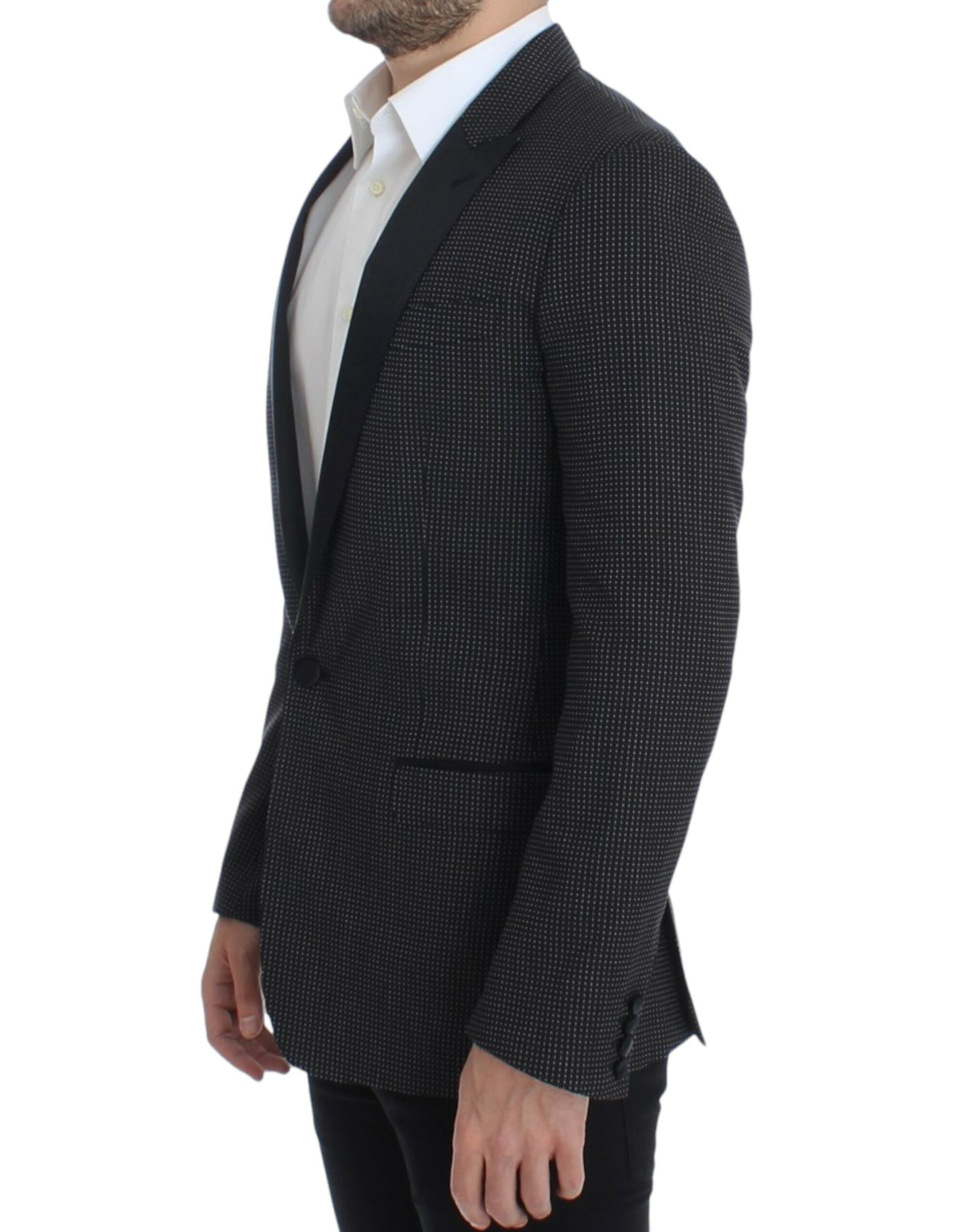 Dolce & Gabbana Schwarzer schmaler MARTINI Blazer aus Wolle