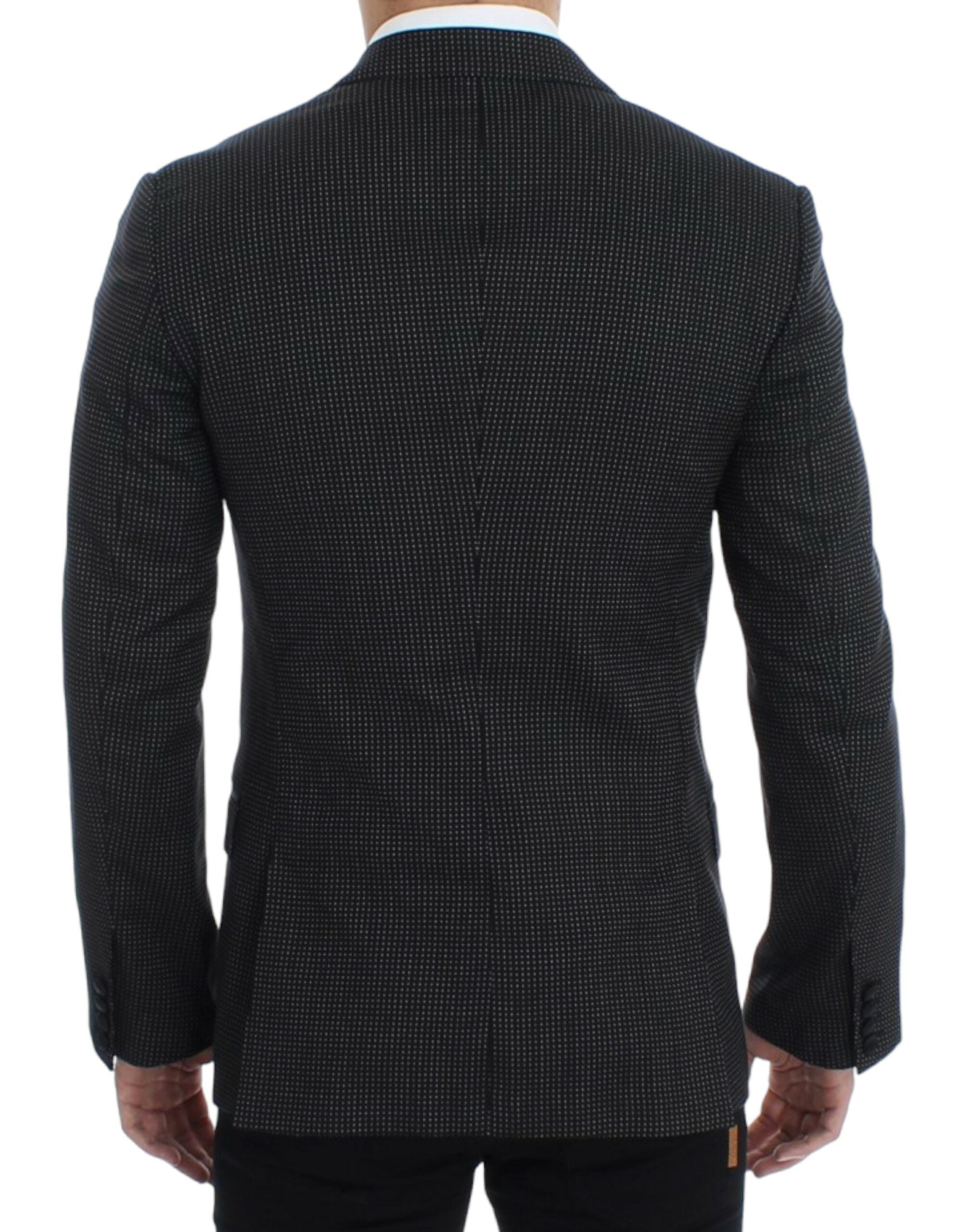 Dolce & Gabbana Schwarzer schmaler MARTINI Blazer aus Wolle