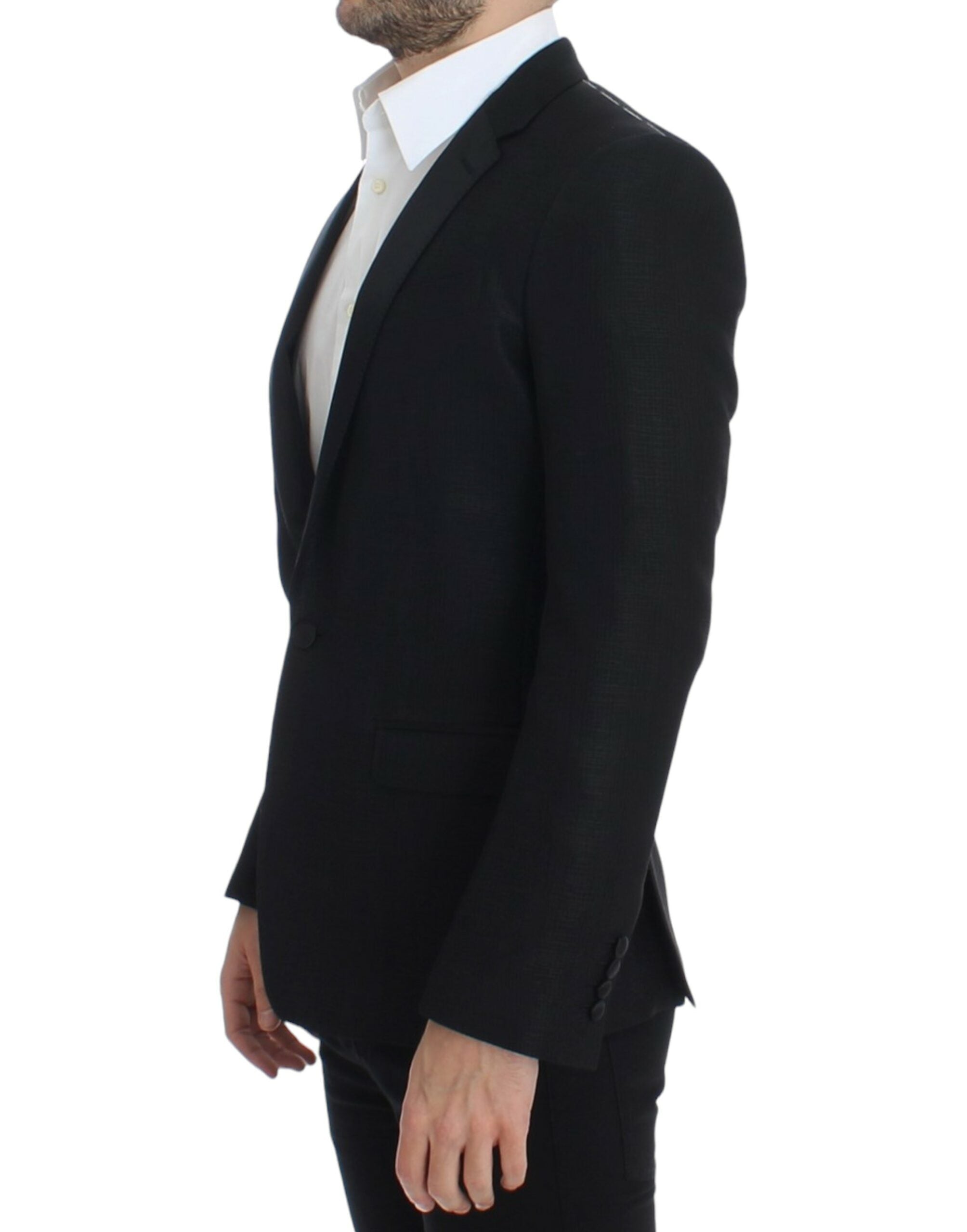 Dolce & Gabbana Schmaler schwarzer Wollblazer von MARTINI