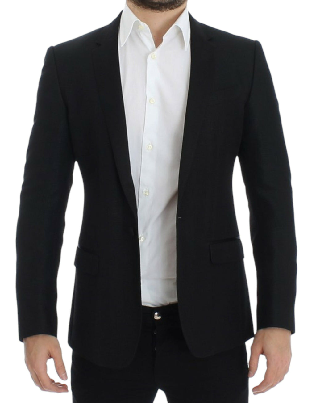 Dolce & Gabbana Schmaler schwarzer Wollblazer von MARTINI