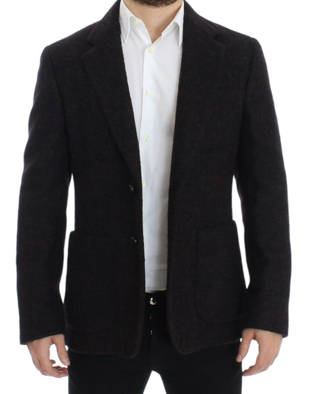 Dolce & Gabbana Bordeaux Alpaga Blazer mit zwei Knöpfen