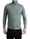 Dolce & Gabbana Grüner Polyester-Rollkragenpullover