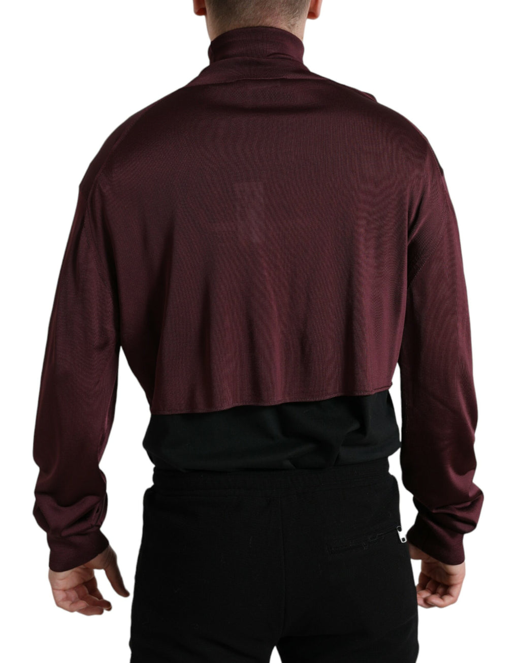 Dolce & Gabbana Kastanienbrauner Viskose-Rollkragenpullover