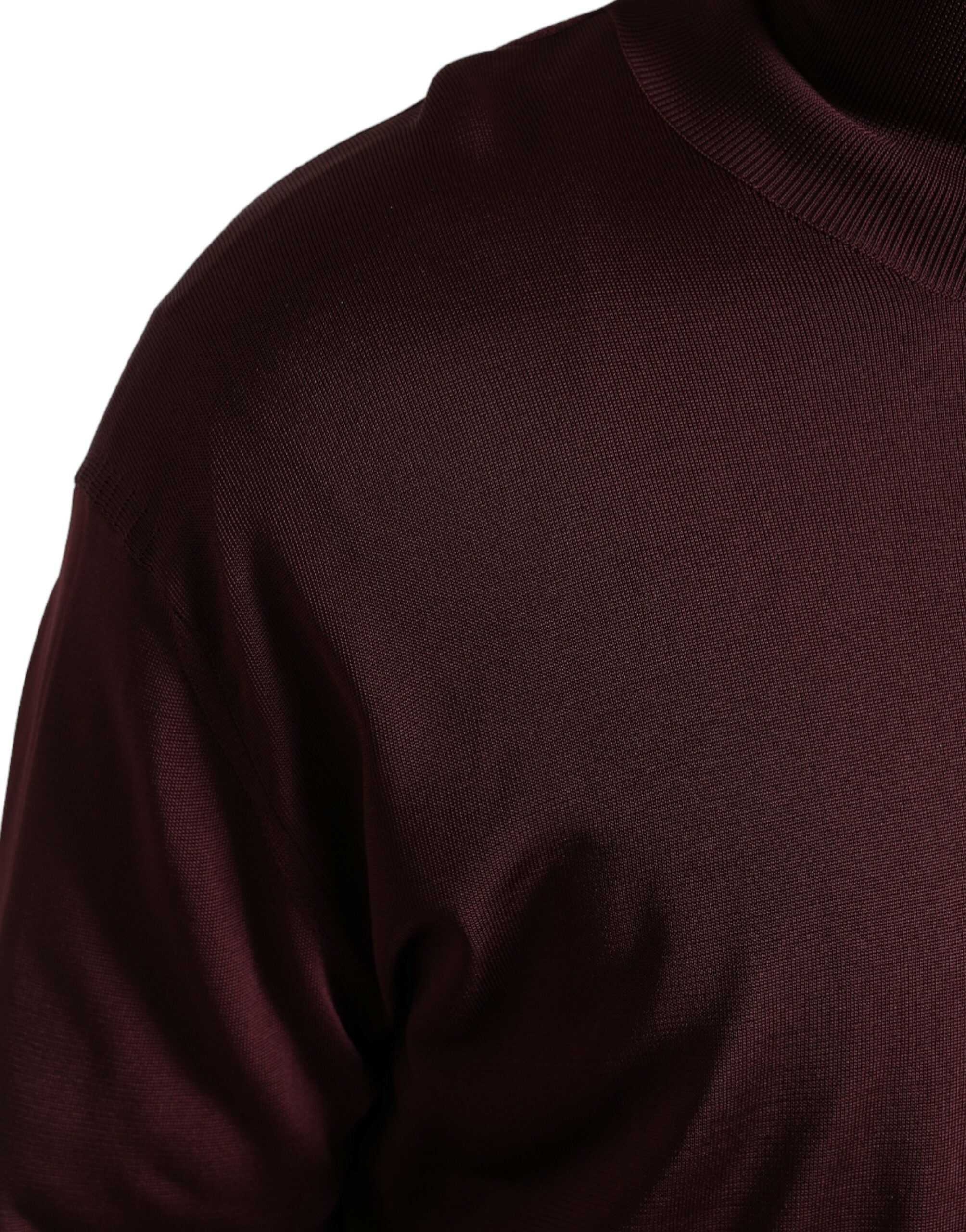Dolce & Gabbana Kastanienbrauner Viskose-Rollkragenpullover