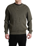 Dolce & Gabbana Green Viscose Crew Neck Men's Sweater