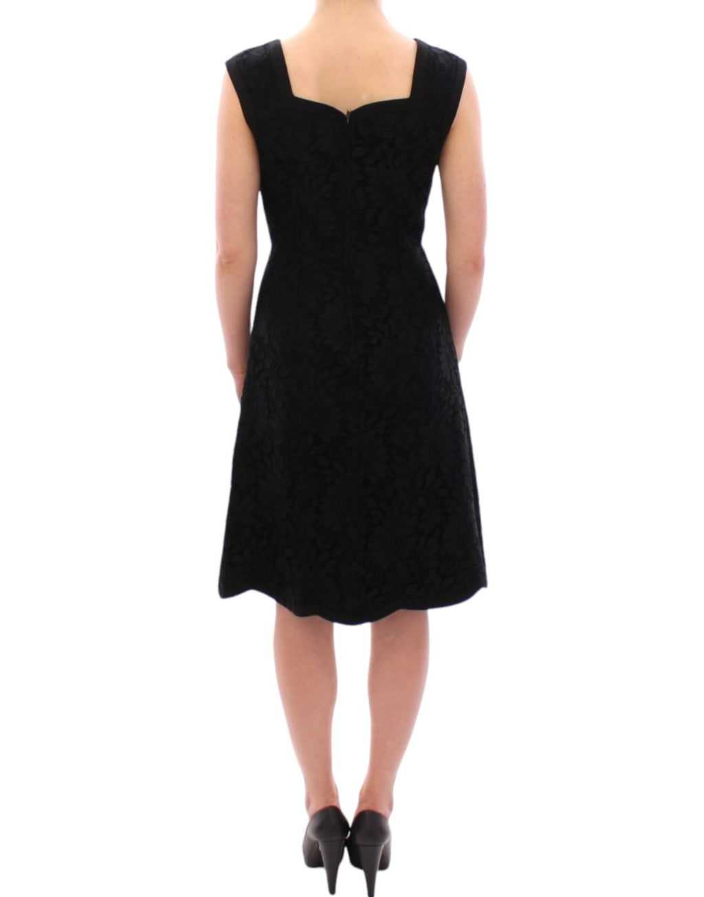Dolce & Gabbana Black Floral Lace Runway Dress from Sicily