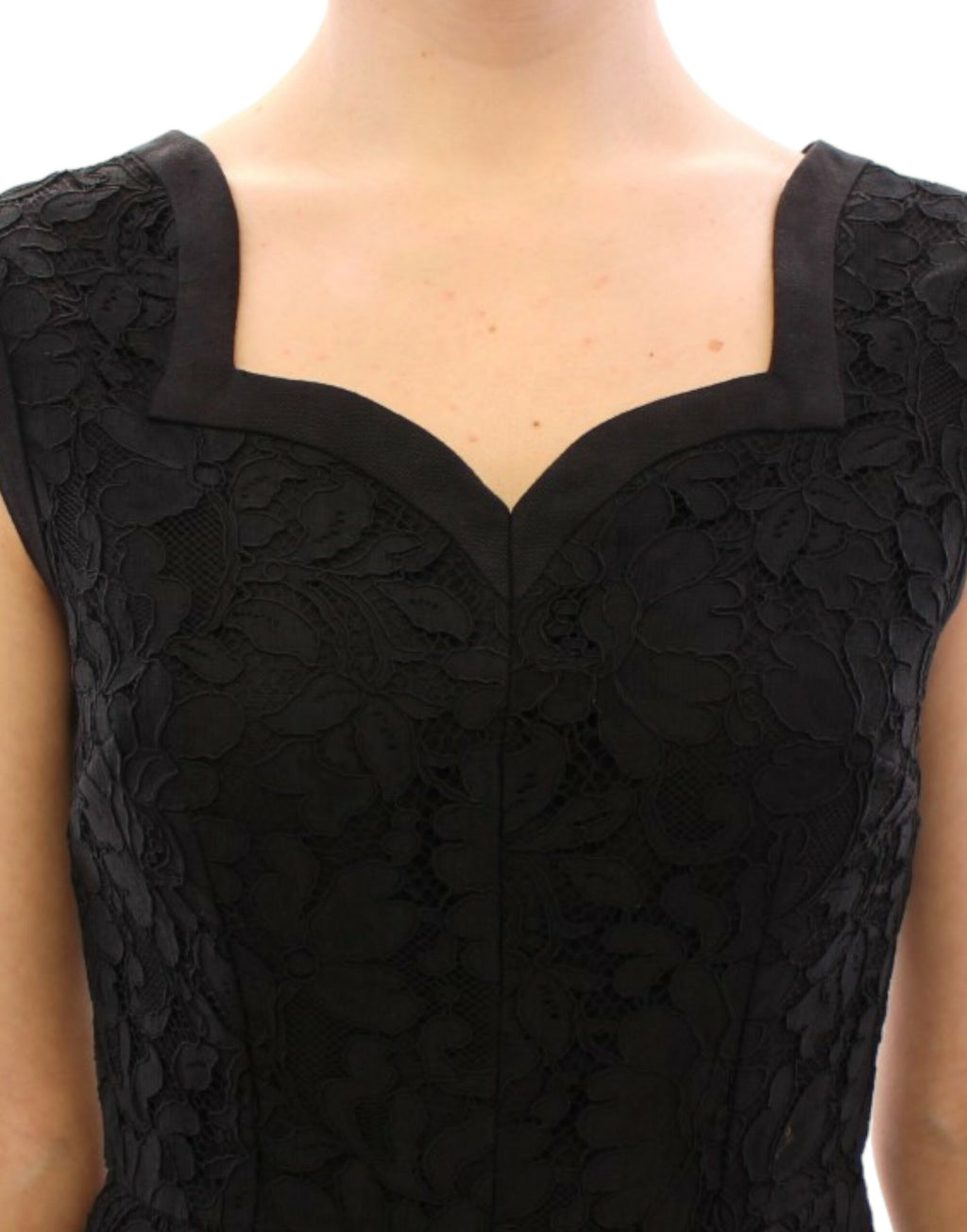 Dolce & Gabbana Black Floral Lace Runway Dress from Sicily