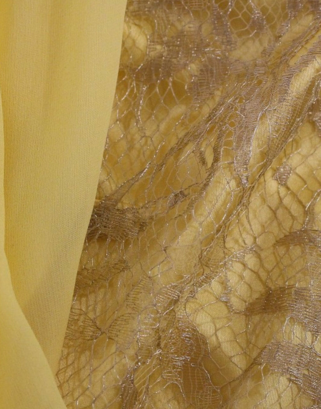Dolce & Gabbana Gelbes Spitzen-Kristall-Minikleid