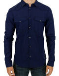 Costume National Blue Check Cotton Shirt