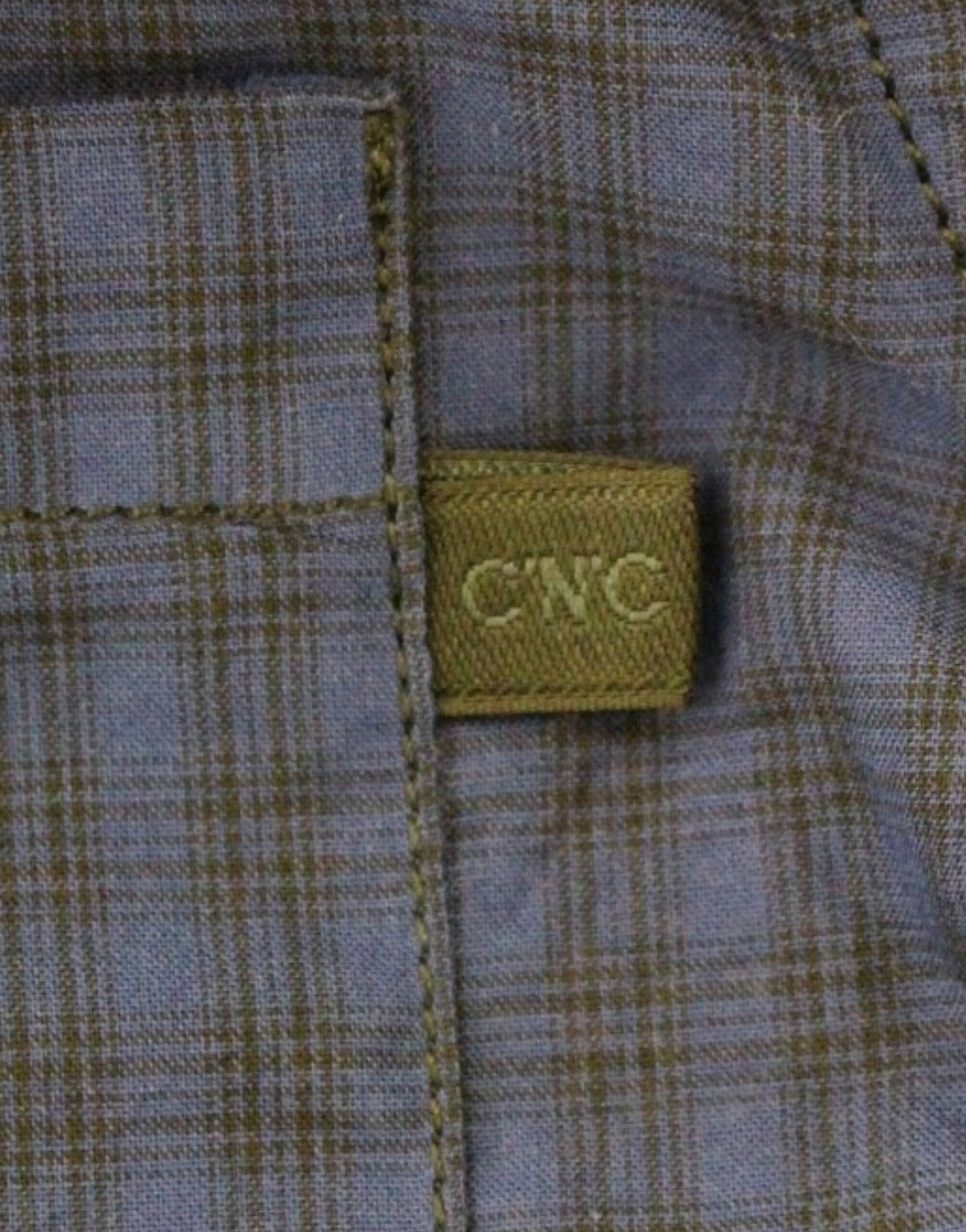 Costume National Blue Check Cotton Shirt
