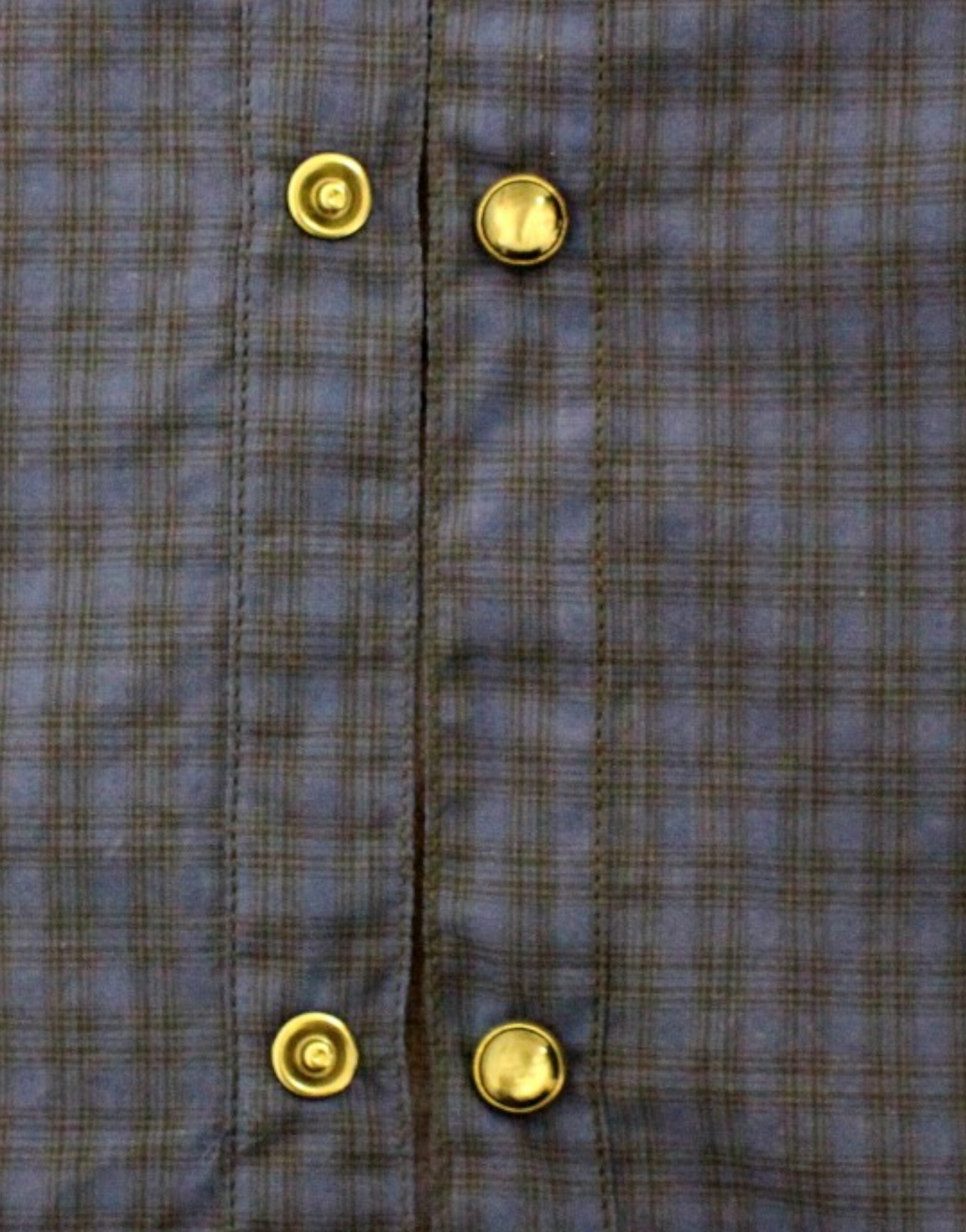 Costume National Blue Check Cotton Shirt
