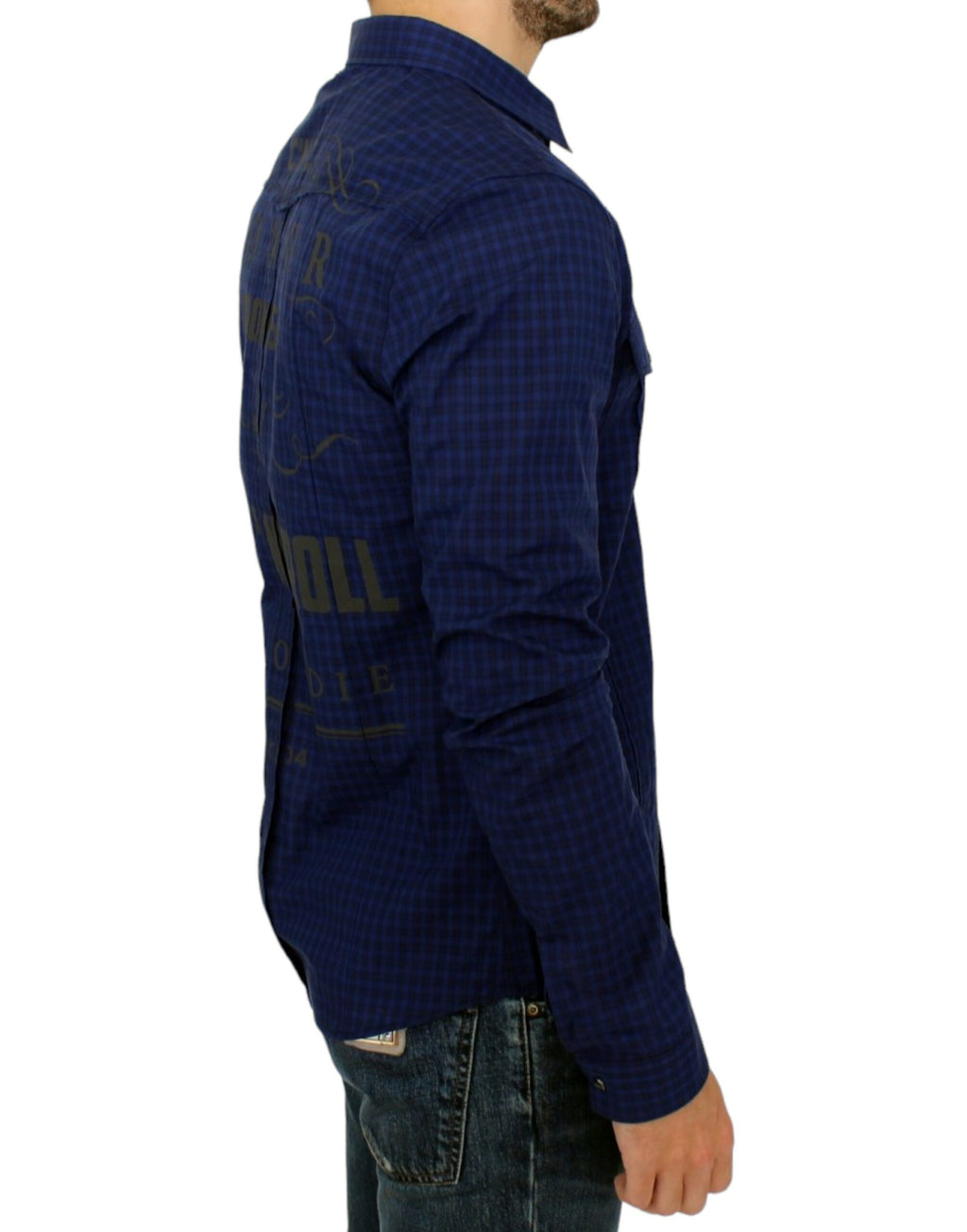 Costume National Blue Check Cotton Shirt