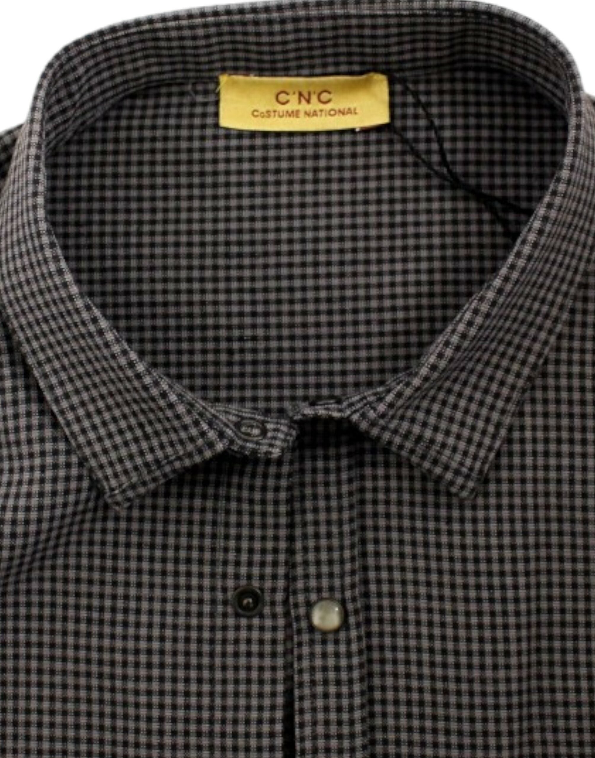 Costume National Grey Linen Casual Shirt