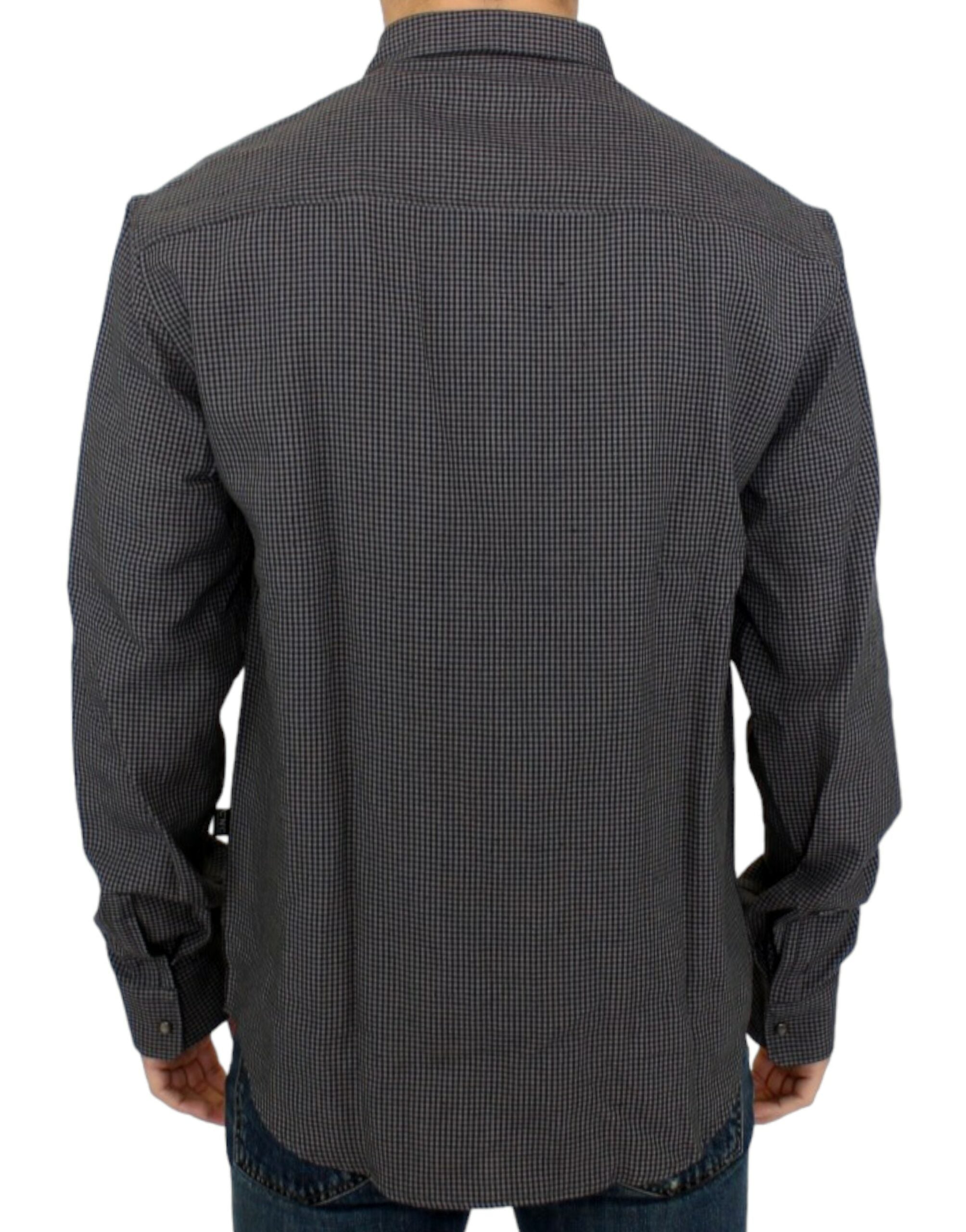 Costume National Grey Linen Casual Shirt