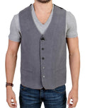 Costume National Grey Cotton Blend Casual Vest