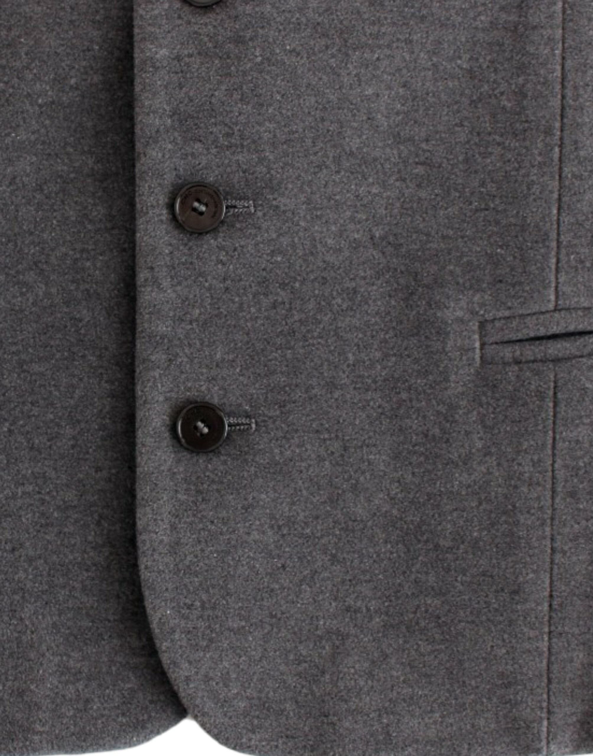 Costume National Grey Cotton Blend Casual Vest