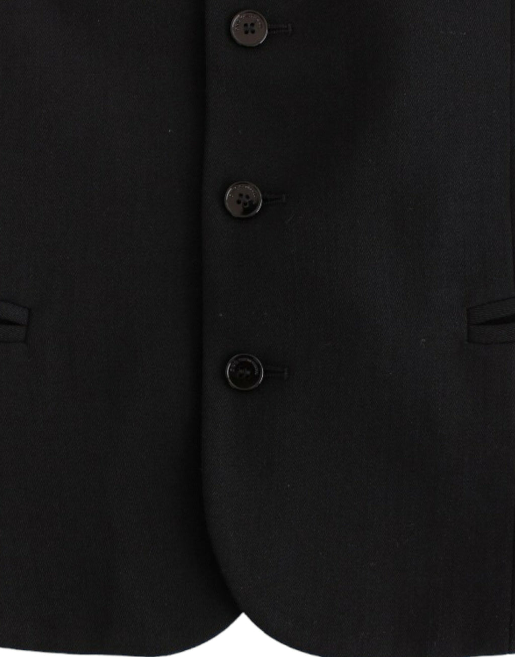 Costume National Black Wool Blend Casual Vest