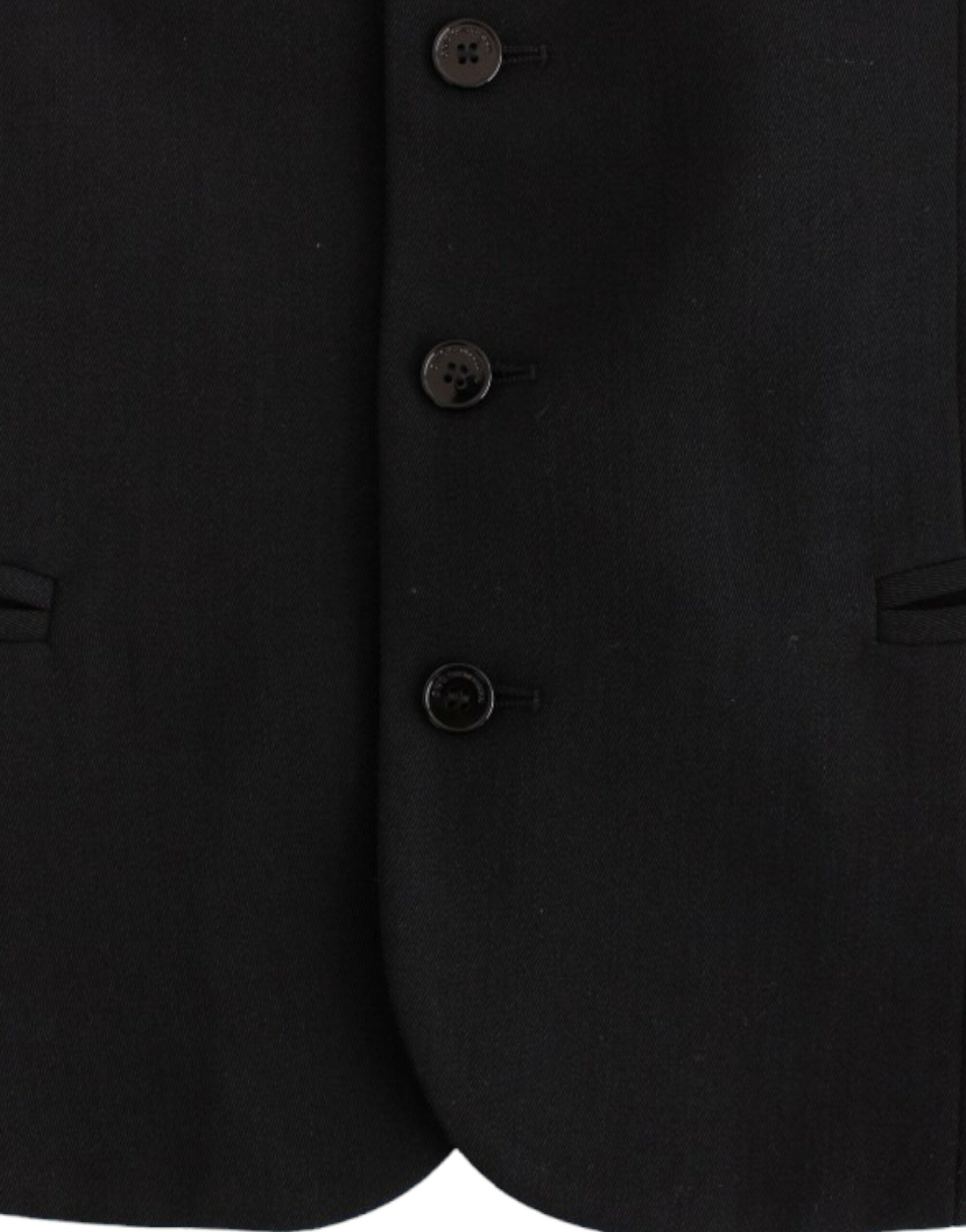 Costume National Black Wool Blend Casual Vest