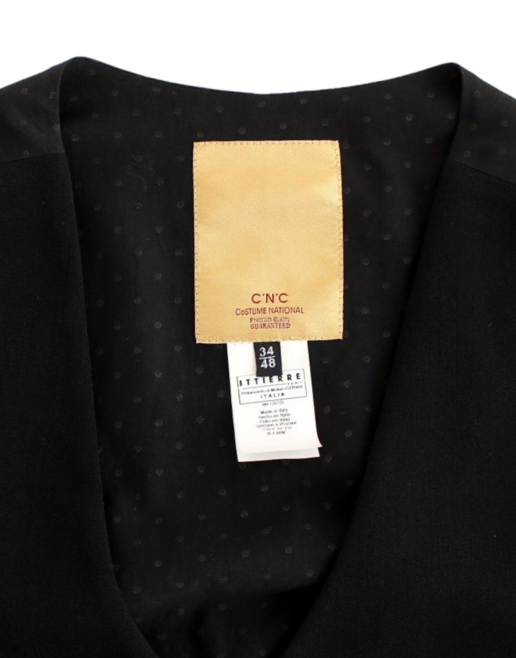 Costume National Black Wool Blend Casual Vest