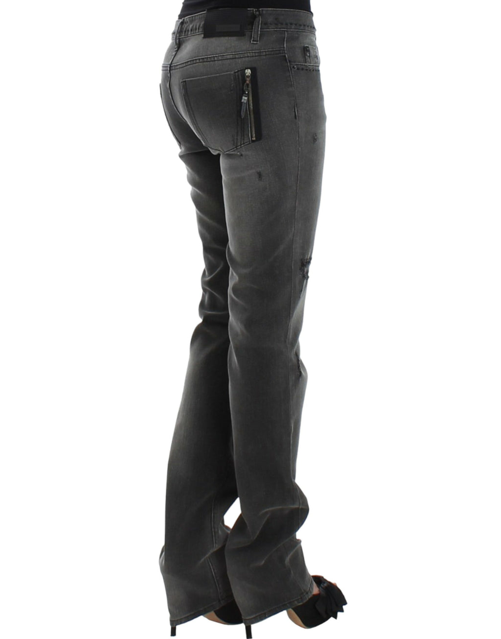 Costume National Graue Jeans mit geradem Bein