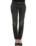 Costume National Gray Distressed Jeans
