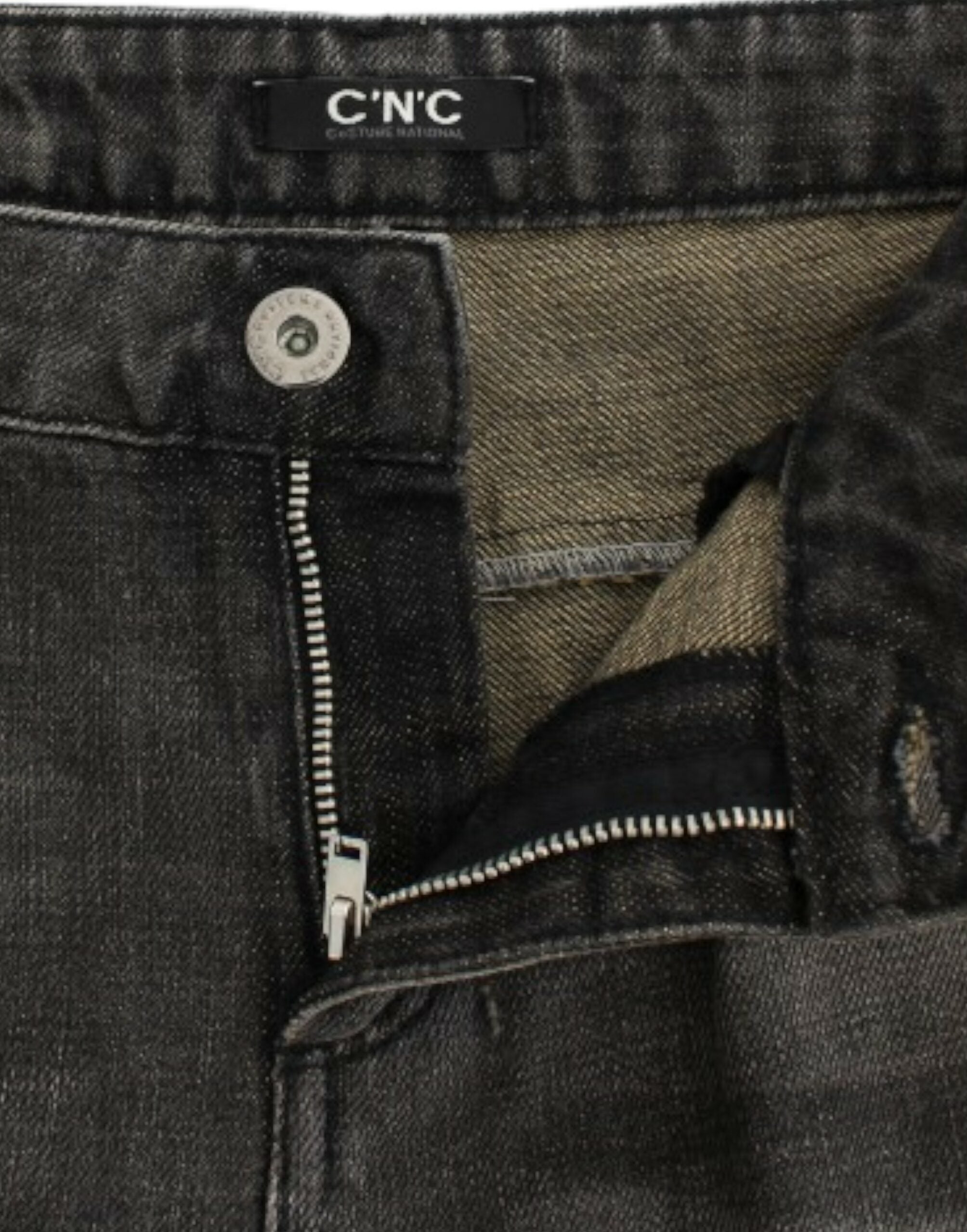 Costume National Gray Distressed Jeans