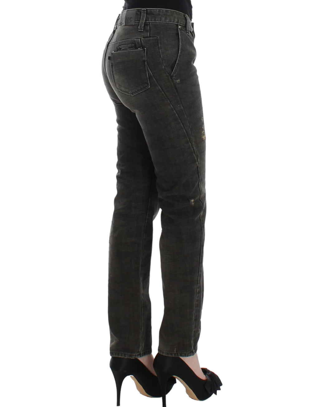 Costume National Gray Distressed Jeans