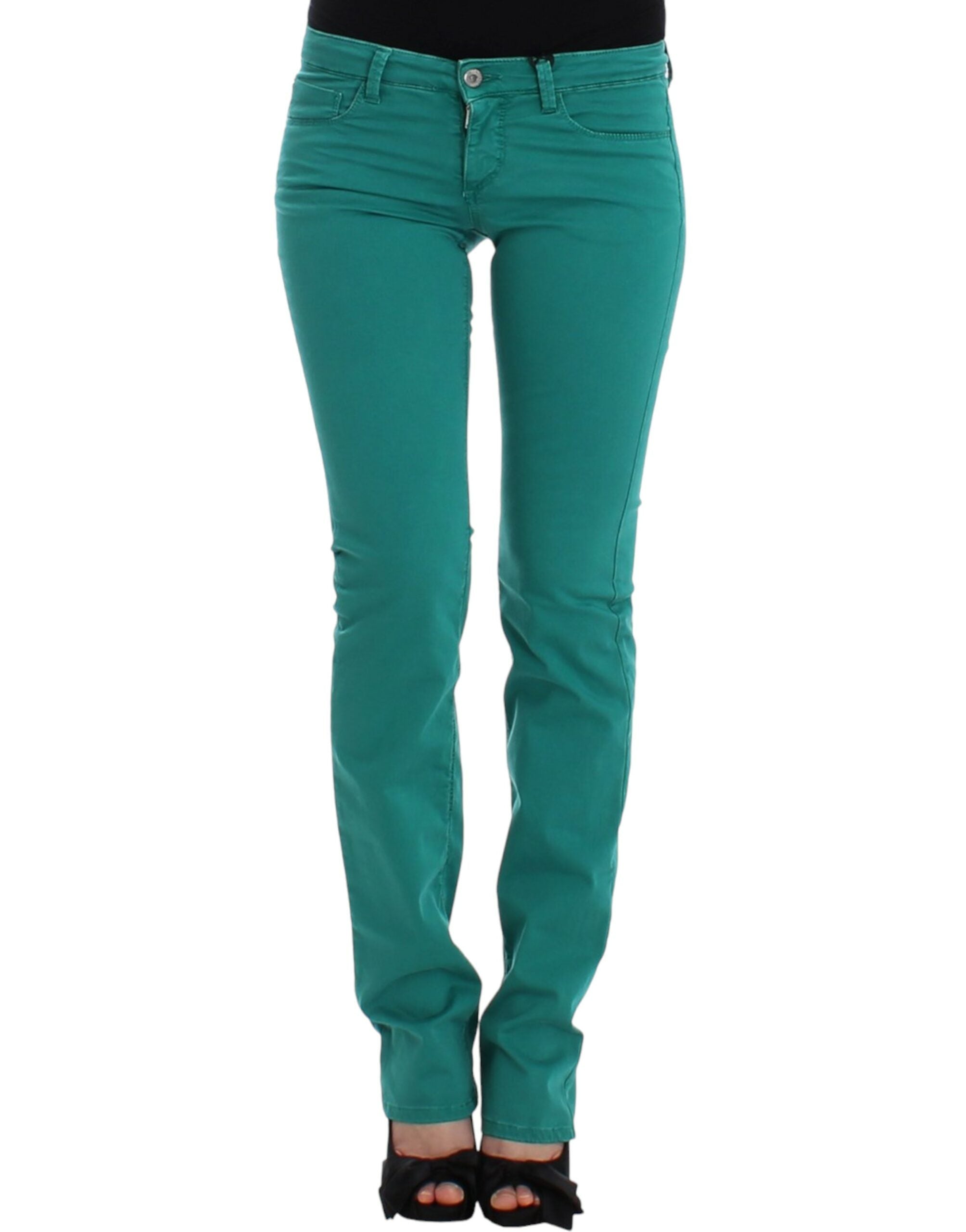 Costume National Green Straight Leg Jeans