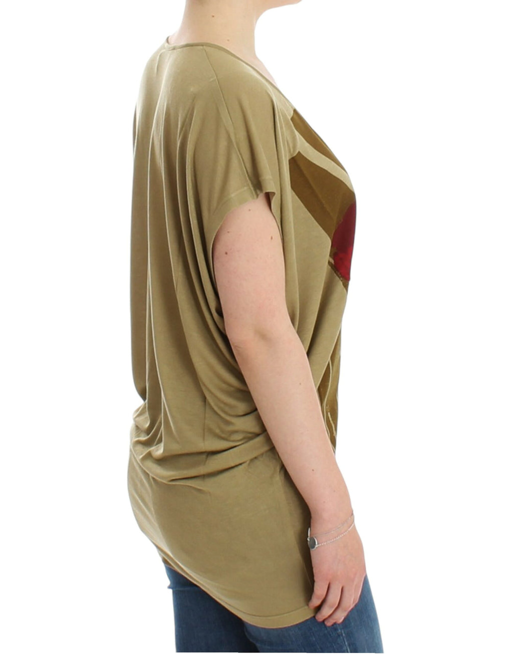 Costume National Green Printed Short Sleeve T-Shirt